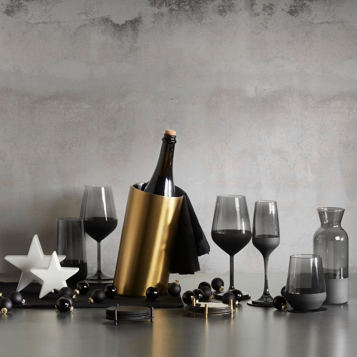 CHLADIČ NA VÍNO GLAMOUR - zlatá, Modern, kov/plast (12/23,5cm) - Premium Living