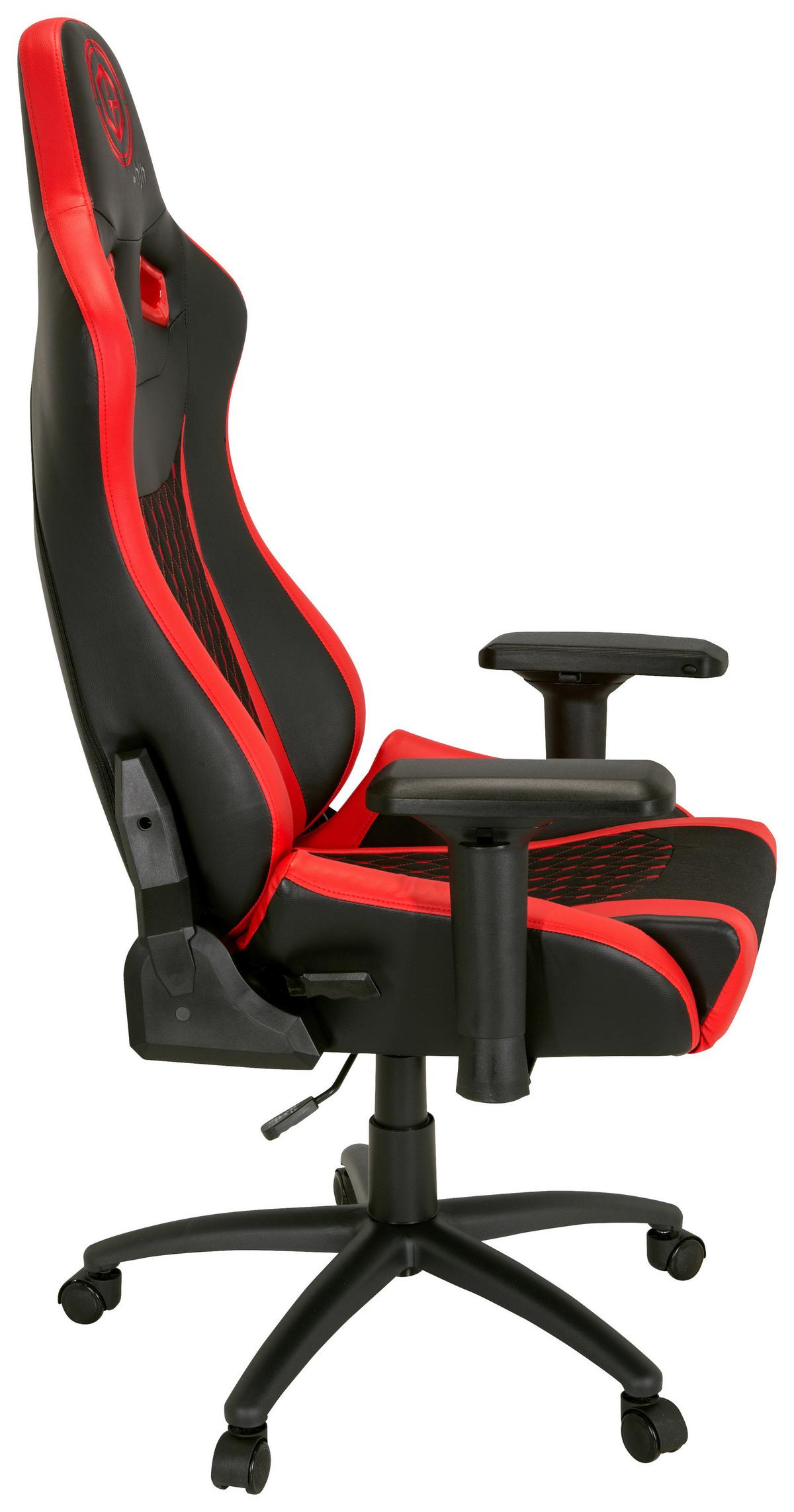 Gamingstuhl Gamebreaker Sx 04 Lederlook Schwarz/rot - Rot/Schwarz, MODERN, Kunststoff/Textil (74/137/66cm) - MID.YOU