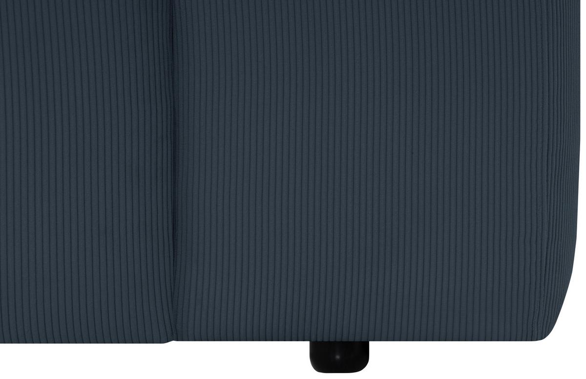 Ecksofa Hannah Blau 170x252 Cm - Blau/Schwarz, Design, Textil (170/252cm) - MID.YOU
