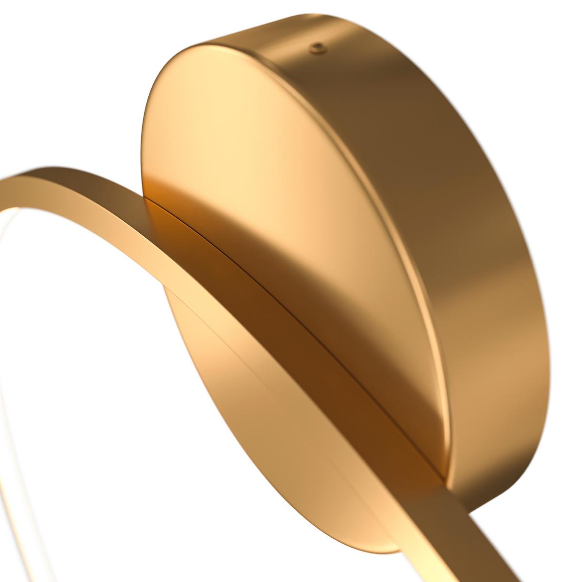 Wandleuchte Halo - Messingfarben, Trend, Metall (80/80/5cm) - MAYTONI