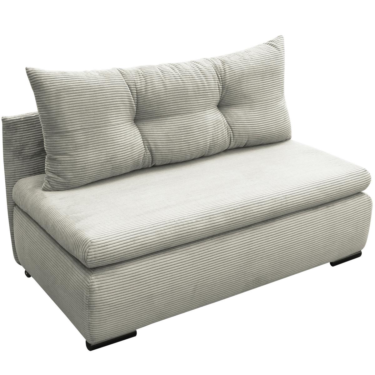 Schlafsofa mit Bettkasten Yellow B: 154 cm Cord Weiß - Schwarz/Weiß, Design, Textil (154/93/85cm) - MID.YOU