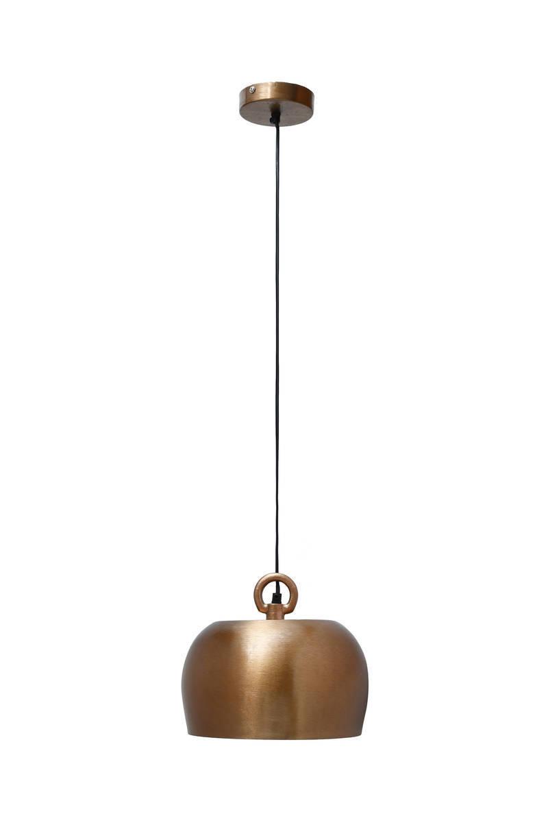 Hängeleuchte Art Deco H: 22,5 cm 1-Flammig - Rot/Kupferfarben, Trend, Metall (20,5/20,5/22,5cm) - Kayoom
