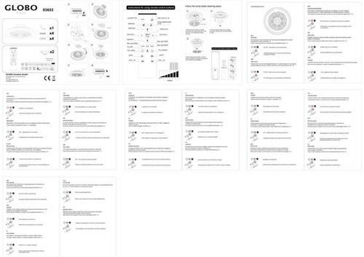 Mennyezeti Ventilátor 03653 - fekete/áttetsző, Konventionell, műanyag/fém (54/15,9cm) - Globo
