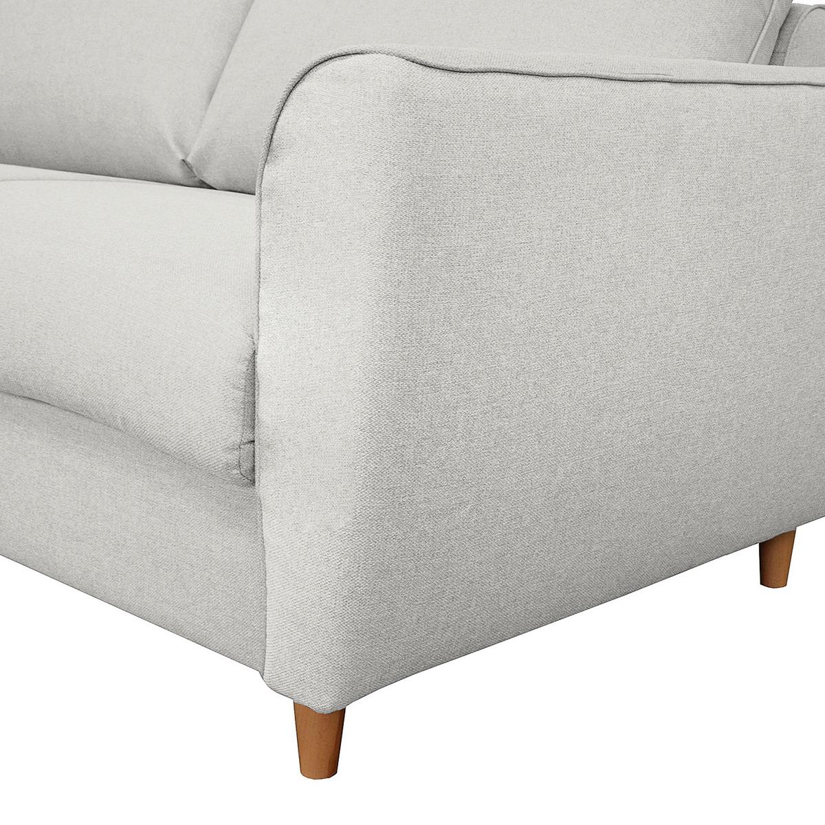 Schlafsofa Winter Grau B: 195 cm - Buchefarben/Grau, Design, Textil (195/90/102cm) - Livetastic