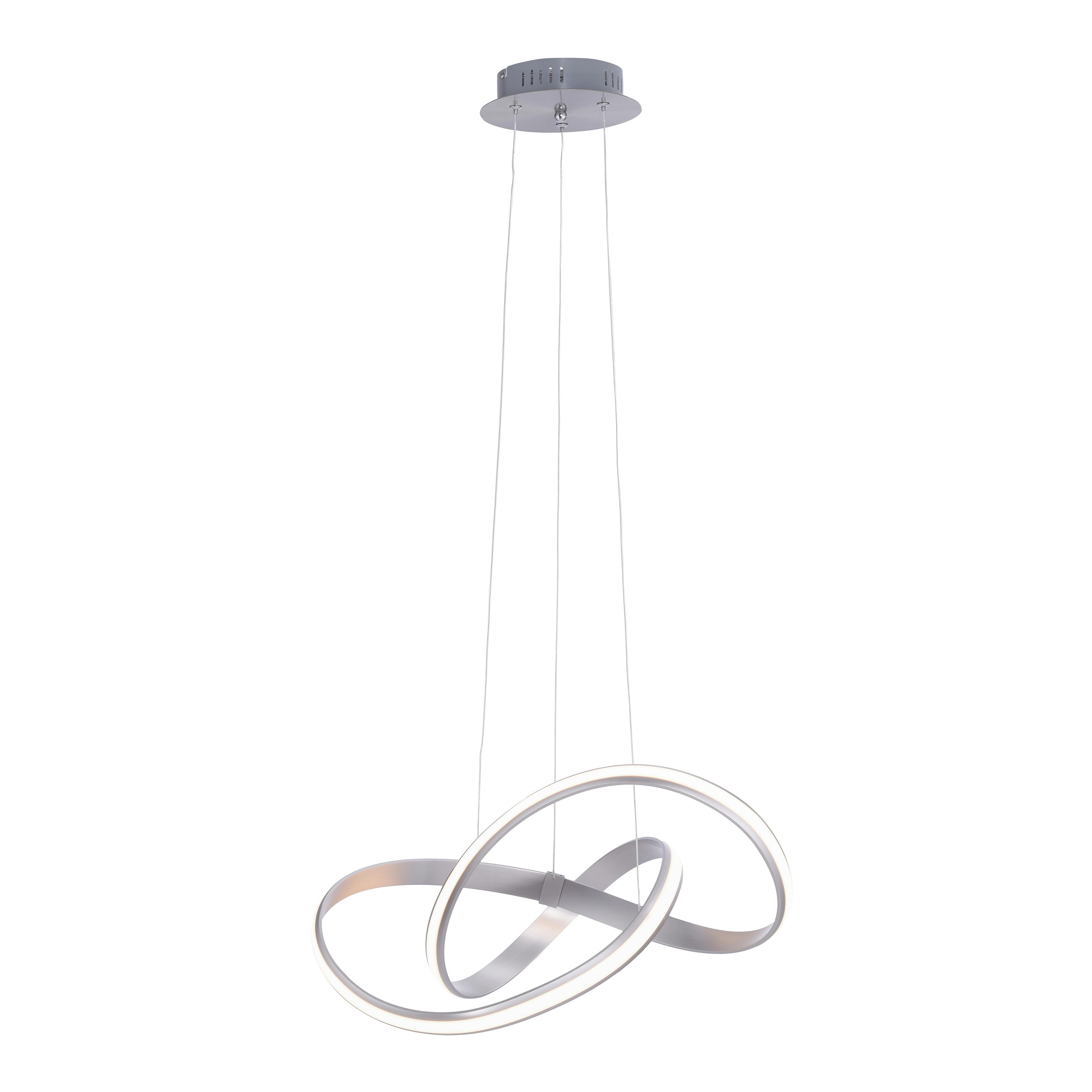 Led-hängeleuchte Melinda H: 120 Cm 1-Flammig Dimmbar - Grau, Design, Kunststoff/Metall (57/57/120cm) - Paul Neuhaus