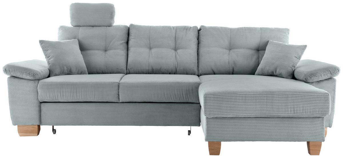Ecksofa Brizzini Hellblau S: 270x176 Cm - Naturfarben/Hellblau, MODERN, Textil (270/176cm) - Livetastic