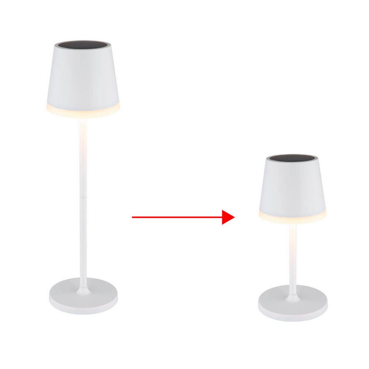 Solarleuchte 36637w - Schwarz/Weiß, Design, Kunststoff/Metall (11/26-41cm) - Globo