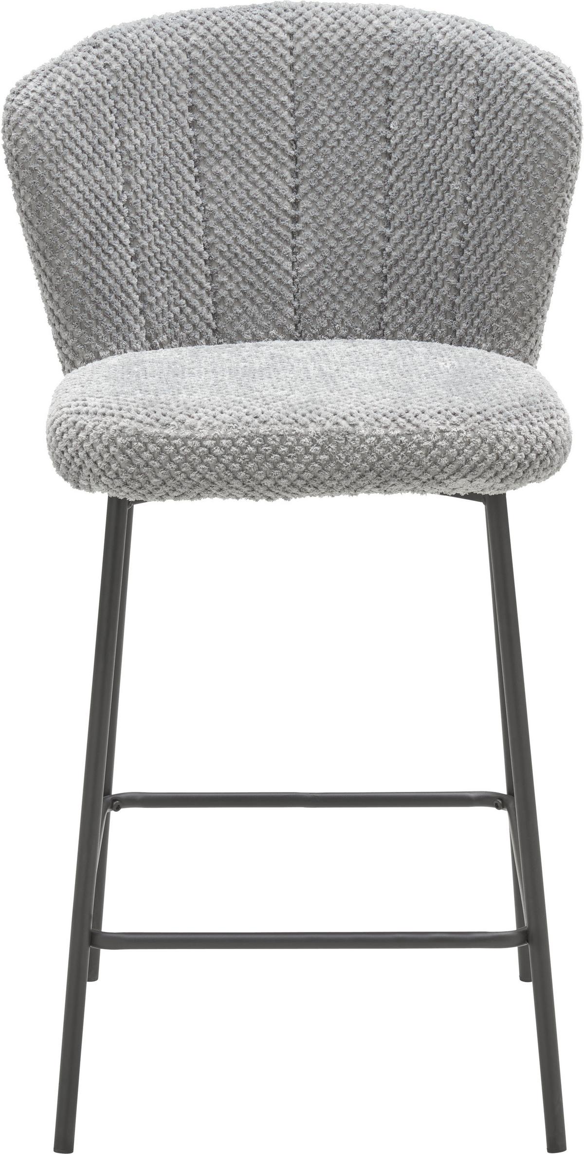 Barhocker Paris - Schwarz/Grau, LIFESTYLE, Holz/Textil (55/101/59cm) - Livetastic