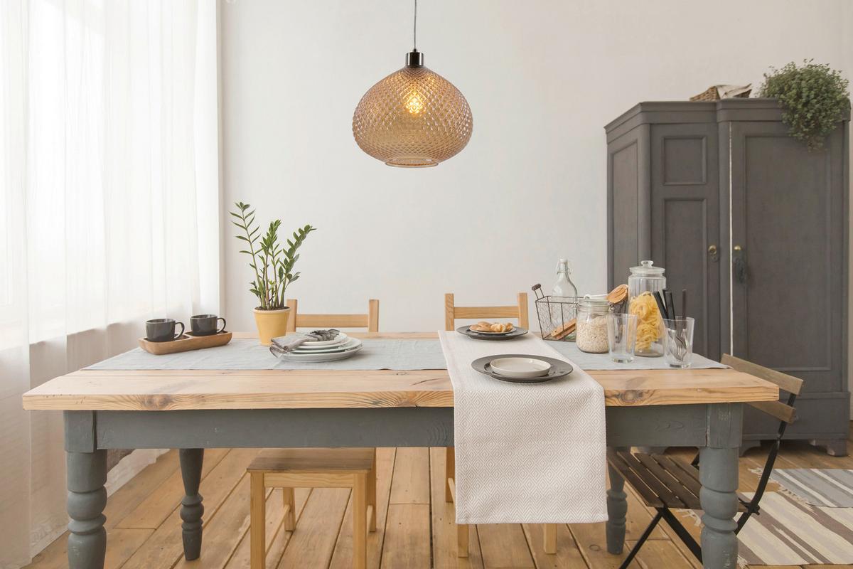 Hängeleuchte Surrat H: 130 cm 1-Flammig, Orientdesign - Braun, Design, Glas/Kunststoff (29/130cm) - Näve