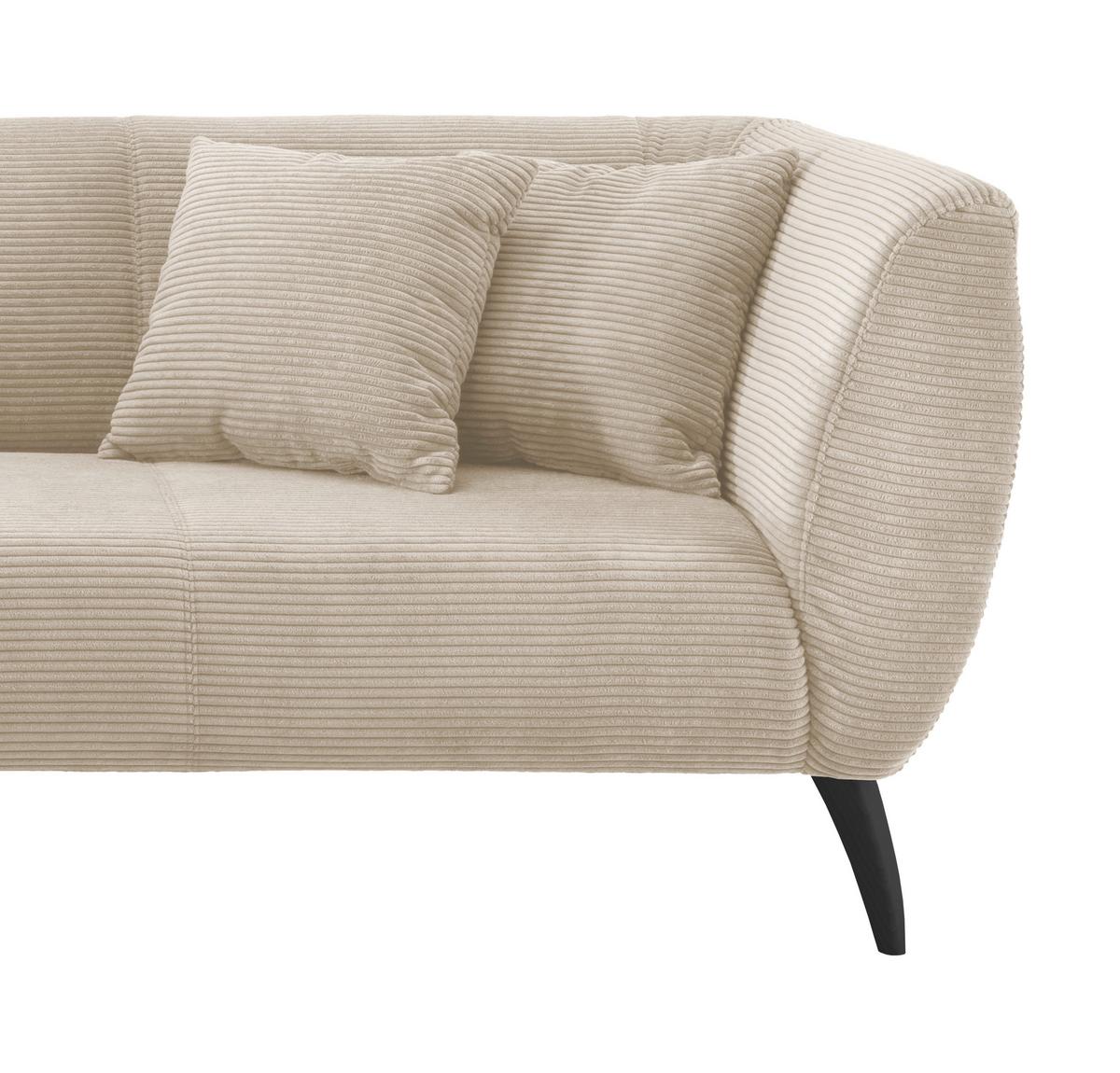 Ecksofa Colori Beige S: 160/264 cm - Beige/Schwarz, MODERN, Holz/Textil (160/264cm) - MID.YOU