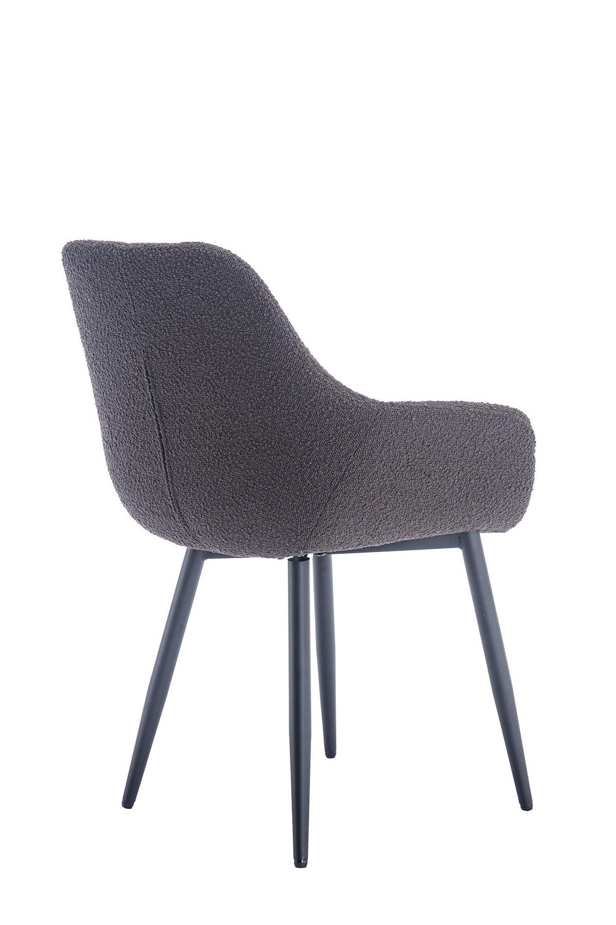 Stuhl-Set Anthrazit B: 64 cm - Anthrazit/Schwarz, MODERN, Textil/Metall (64/86/59cm) - Livetastic