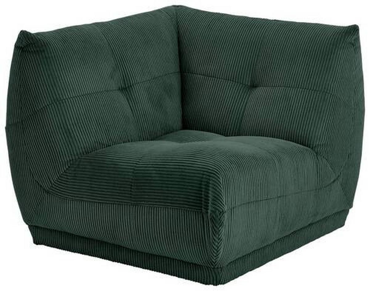 Modul Sofa Giselle Ecke B: 105 Cm Cord Dunkelgrün - Dunkelgrün, Trend, Textil (105/80/105cm) - Livetastic
