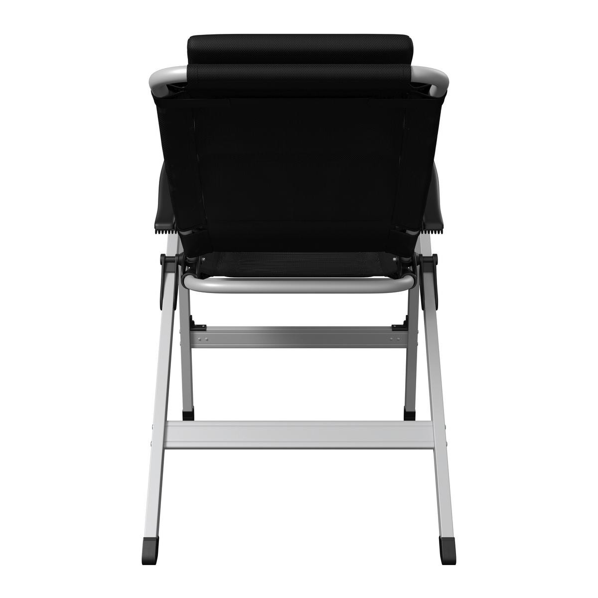 ZAHRADNÍ ŽIDLE GERI - černá/barvy stříbra, Basics, kov/textil (74/117/60cm)