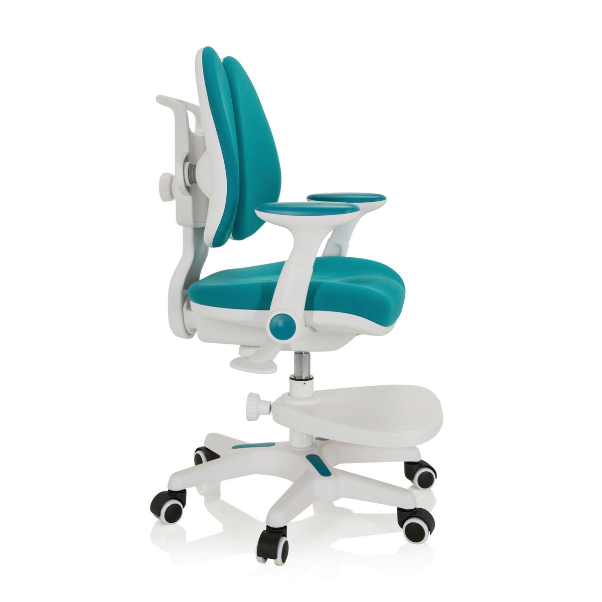 Jugenddrehstuhl Kid Wing Blau/Weiß Bis 80 Kg - Blau/Weiß, MODERN, Kunststoff/Textil (56/88/52cm) - MID.YOU