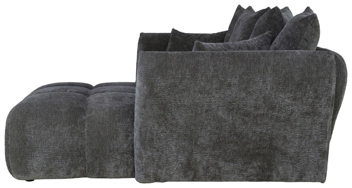 Univerzálna sedačka CAMMELLIO, grafitová ženilka, 7 vankúšov - čierna/grafitová, Modern, textil (296/189cm) - Mömax