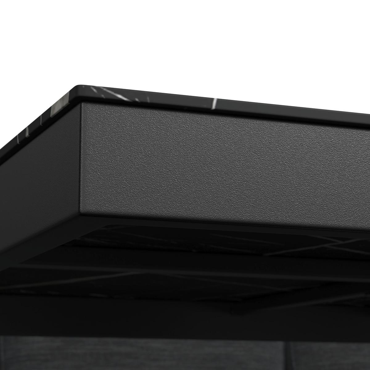 JEDÁLENSKÁ TERASOVÁ SÚPRAVA POLLY - čierna/svetlosivá, Modern, kov/textil - Bessagi Garden