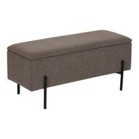TRUHENBANK Watford Braun B: 95cm - Schwarz/Braun, Design, Holzwerkstoff/Textil (95/43/36,5cm) - MID.YOU