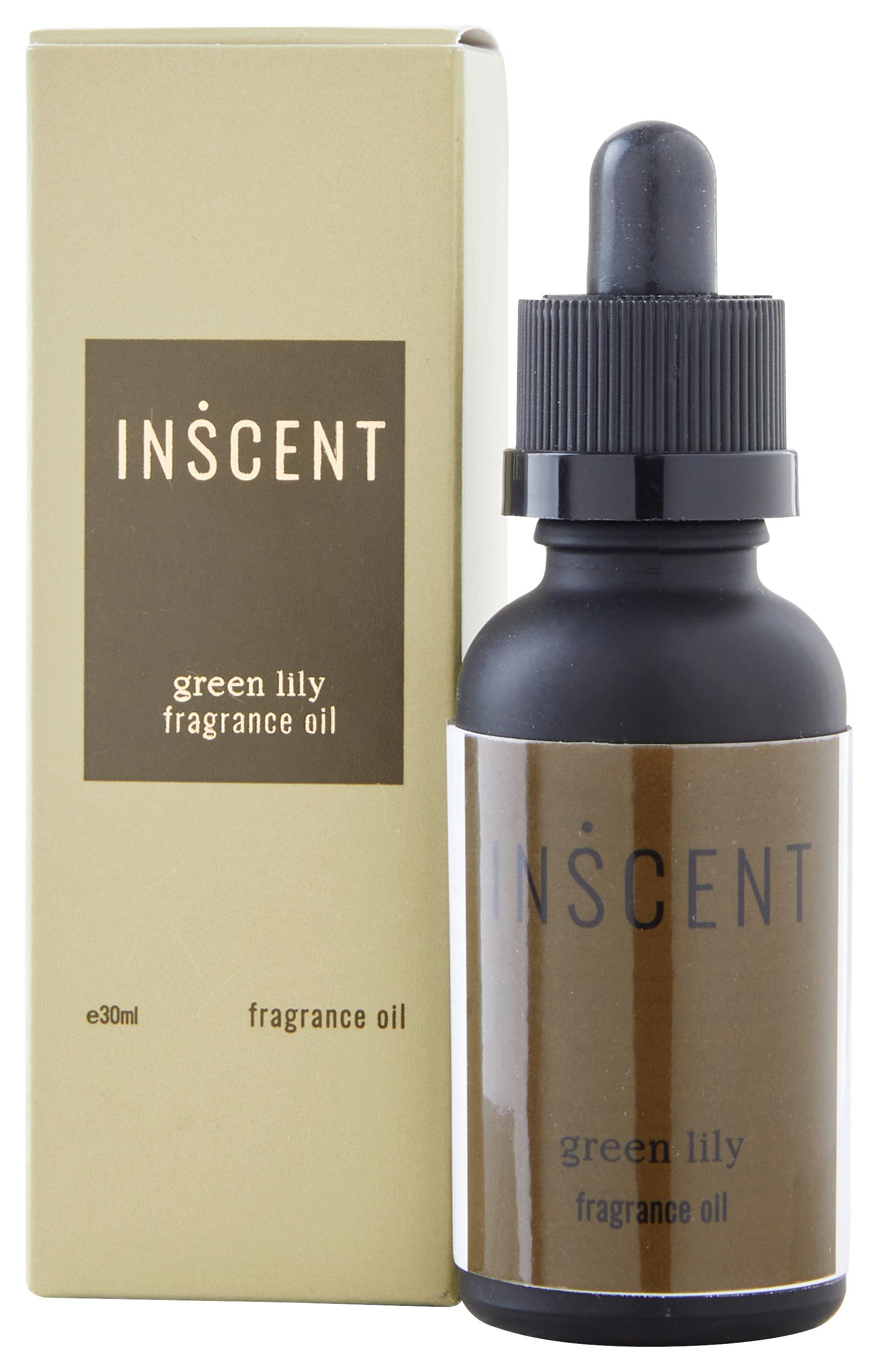 Parfumovaný olej Green Lily, 30ml - čierna/tmavozelená, Design, sklo (0,03l) - Inscent