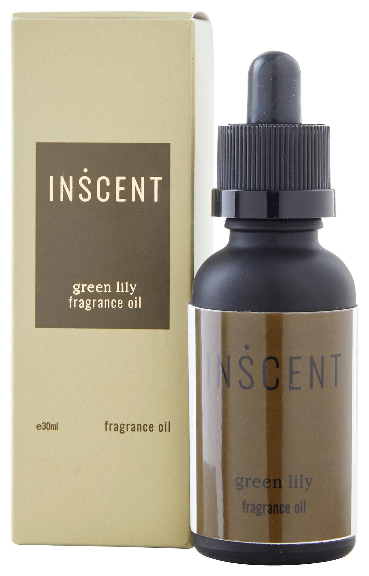 Parfémovaný olej Green Lily, 30ml - černá/tmavě zelená, Design, sklo (0,03l) - Inscent