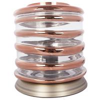 Tischleuchte Aladin 700 Champagnerfarben B: 20 cm - Champagner/Kupferfarben, Basics, Glas/Metall (20/20/21cm) - Kayoom