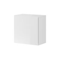 Vitrine Wandschrank Vivien 05 - Weiß Hochglanz/Weiß, Design, Holzwerkstoff (50/50/30cm) - Livetastic