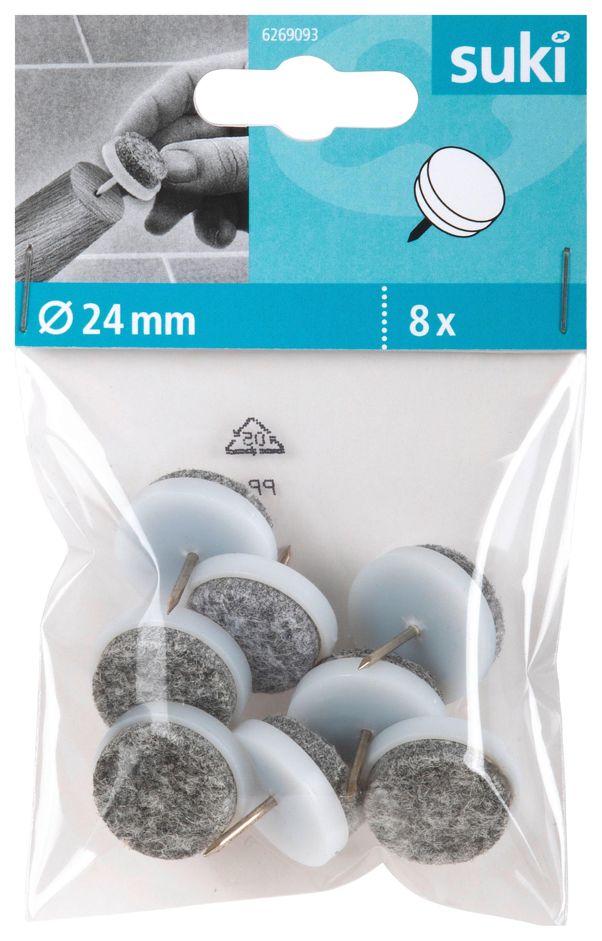 Filckorong 24mm 8db - fehér, műanyag (2,4cm) - Suki