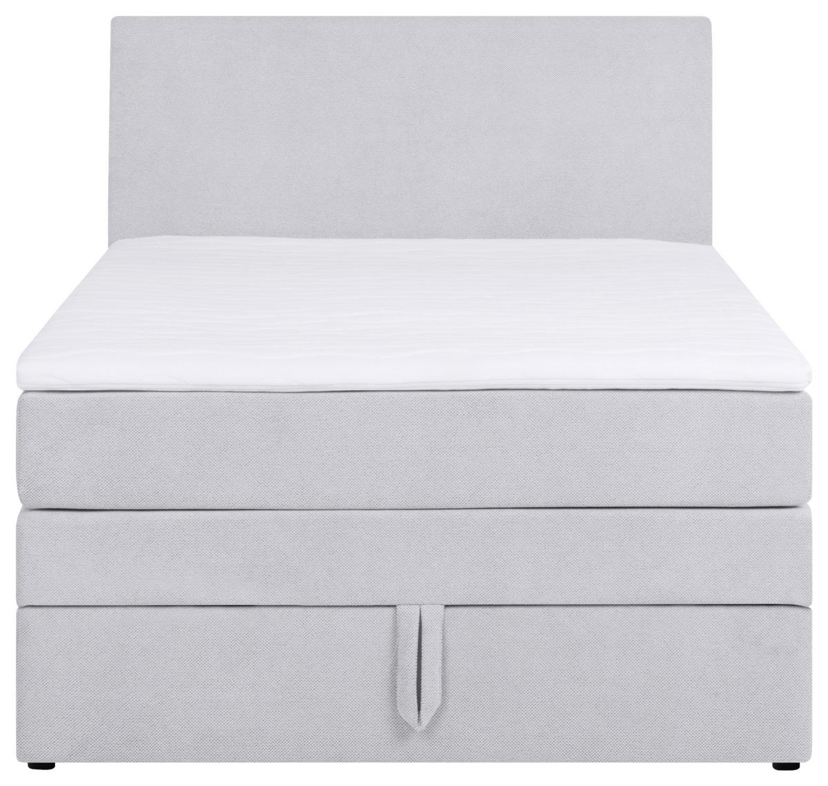 Boxspringbett Wickie - Silberfarben/Schwarz, KONVENTIONELL, Holz/Textil (90/200cm)