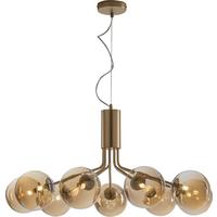 Hängeleuchte 9120-S9 Go - Chromfarben/Messingfarben, Basics, Glas/Metall (83,4/44,4cm)