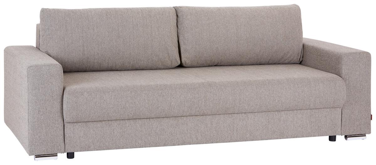 3-sitzer-sofa + Schlaffunktion Mit Armlehnen Garcia Beige - Beige, MODERN, Textil (250/84/105cm) - Ondega