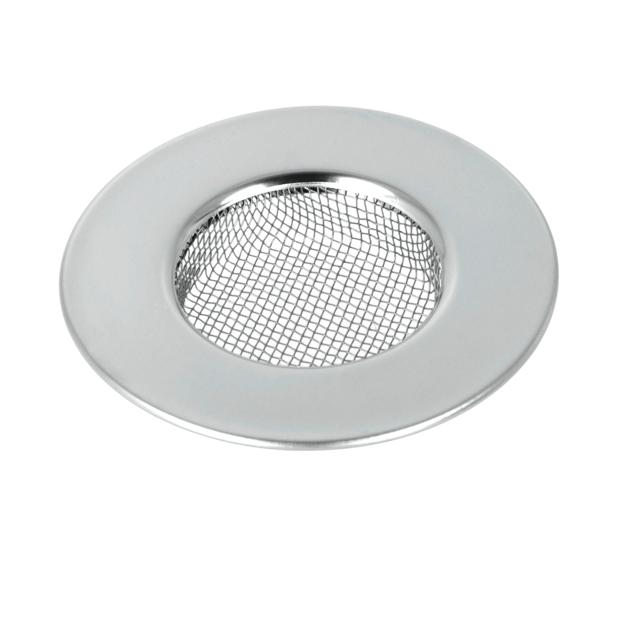 Abflußsieb Mallory Chrom D/H: ca. 7,5/1,5 cm - Edelstahlfarben, Basics, Metall (7,50/1,50cm) - Metaltex