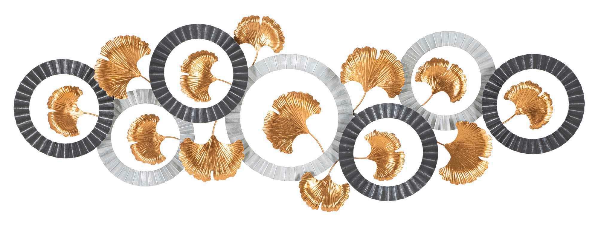 Wanddeko Arty B Grautöne/Goldfarben B: 127,5cm - Basics, Metall (127.50/44.50/4cm)