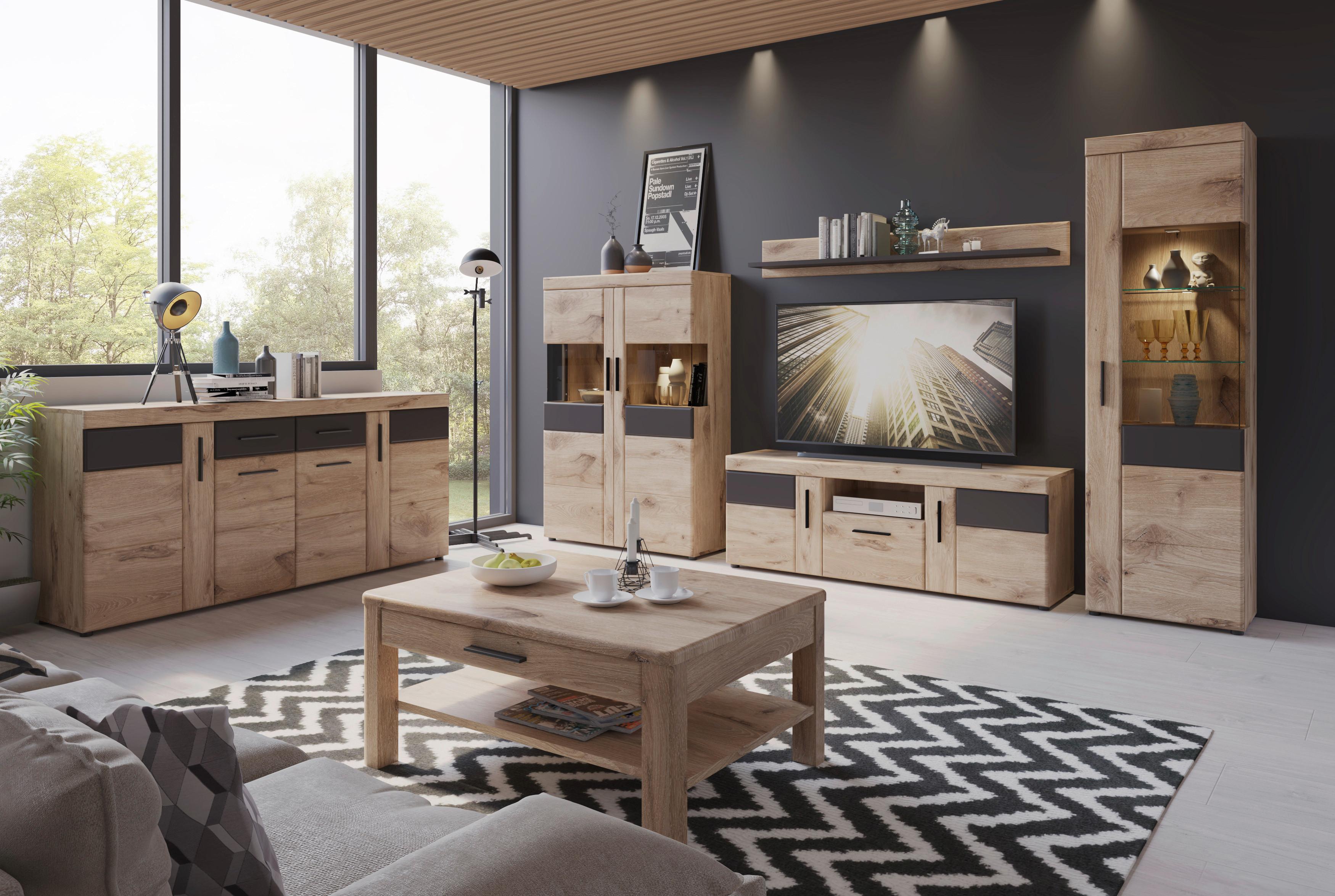 Couchtisch Grano Eichefarben B: 100 Cm - Eichefarben, Trend, Holzwerkstoff (100/45,6/75cm)