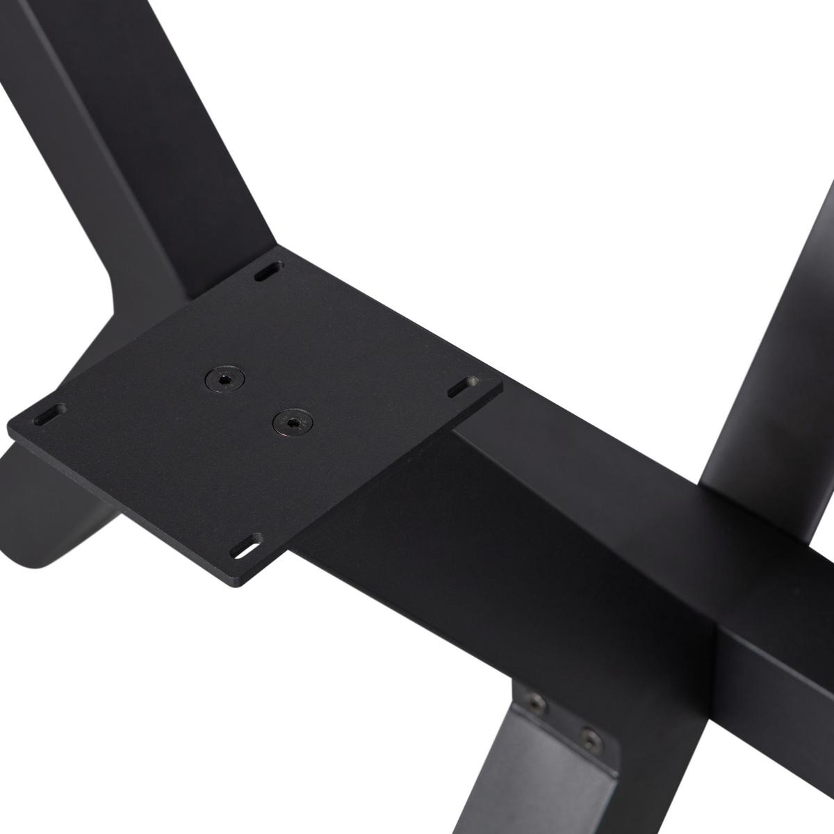 TISCHGESTELL Tablo Schwarz B: 141cm - Schwarz, MODERN, Metall (141/72/79cm) - Livetastic