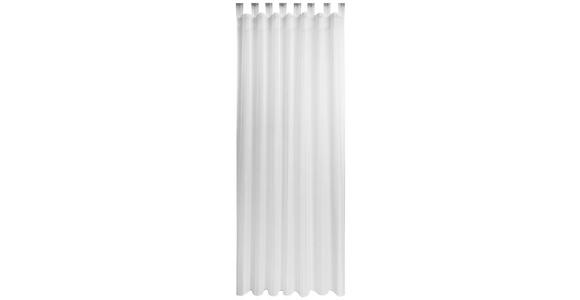 Vorhang mit Schlaufen und Band Laila 140x255 cm Weiß - Weiß, KONVENTIONELL, Textil (140/255cm) - Ondega