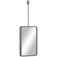 NÁSTĚNNÉ ZRCADLO POTPOURRI -TREND- - šedá, Moderní, kov/sklo (26/76/4cm) - Mömax