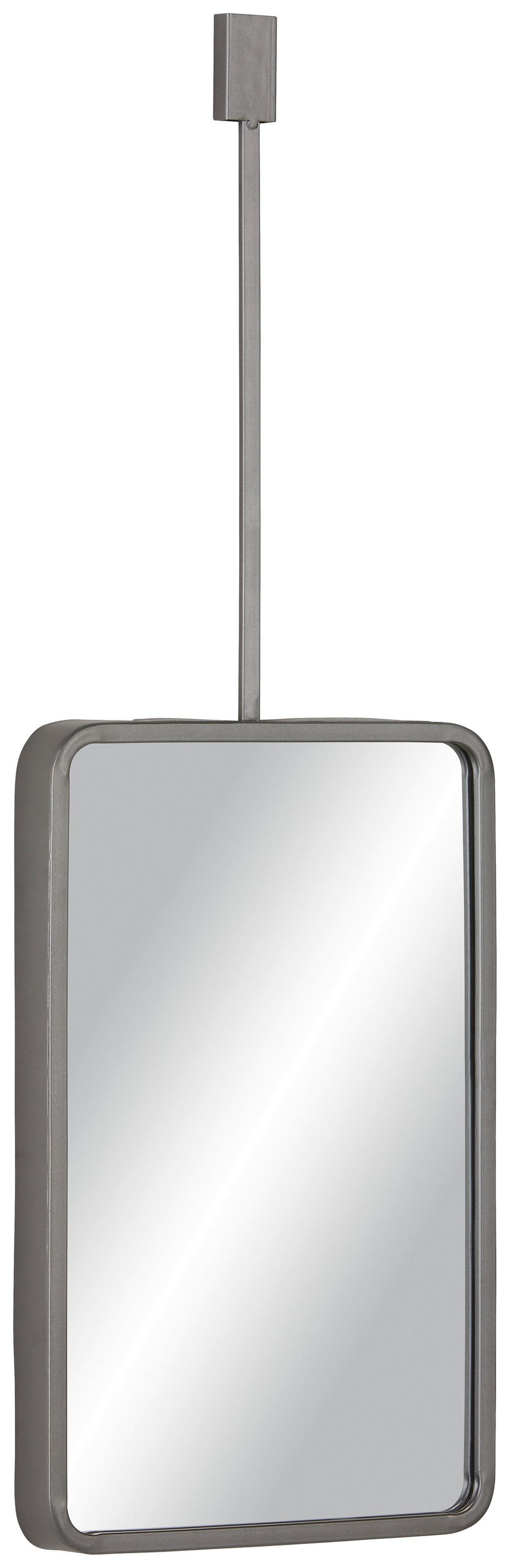 NÁSTĚNNÉ ZRCADLO POTPOURRI -TREND- - šedá, Moderní, kov/sklo (26/76/4cm) - Mömax
