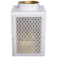 Laterne Leon - Goldfarben/Weiß, KONVENTIONELL, Metall (16/15/26cm) - Luca Bessoni