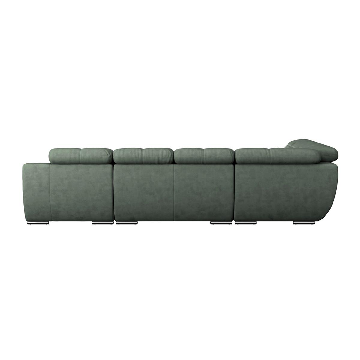 Sedací souprava MULTI tvar U, světle zelená - světle zelená/barvy chromu, Moderní, kov/textil (228/345/184cm) - Luca Bessoni