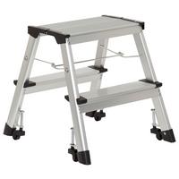 Klapptrittleiter Solid Vi - Alufarben, Basics, Metall (39,5/46/23cm) - MID.YOU
