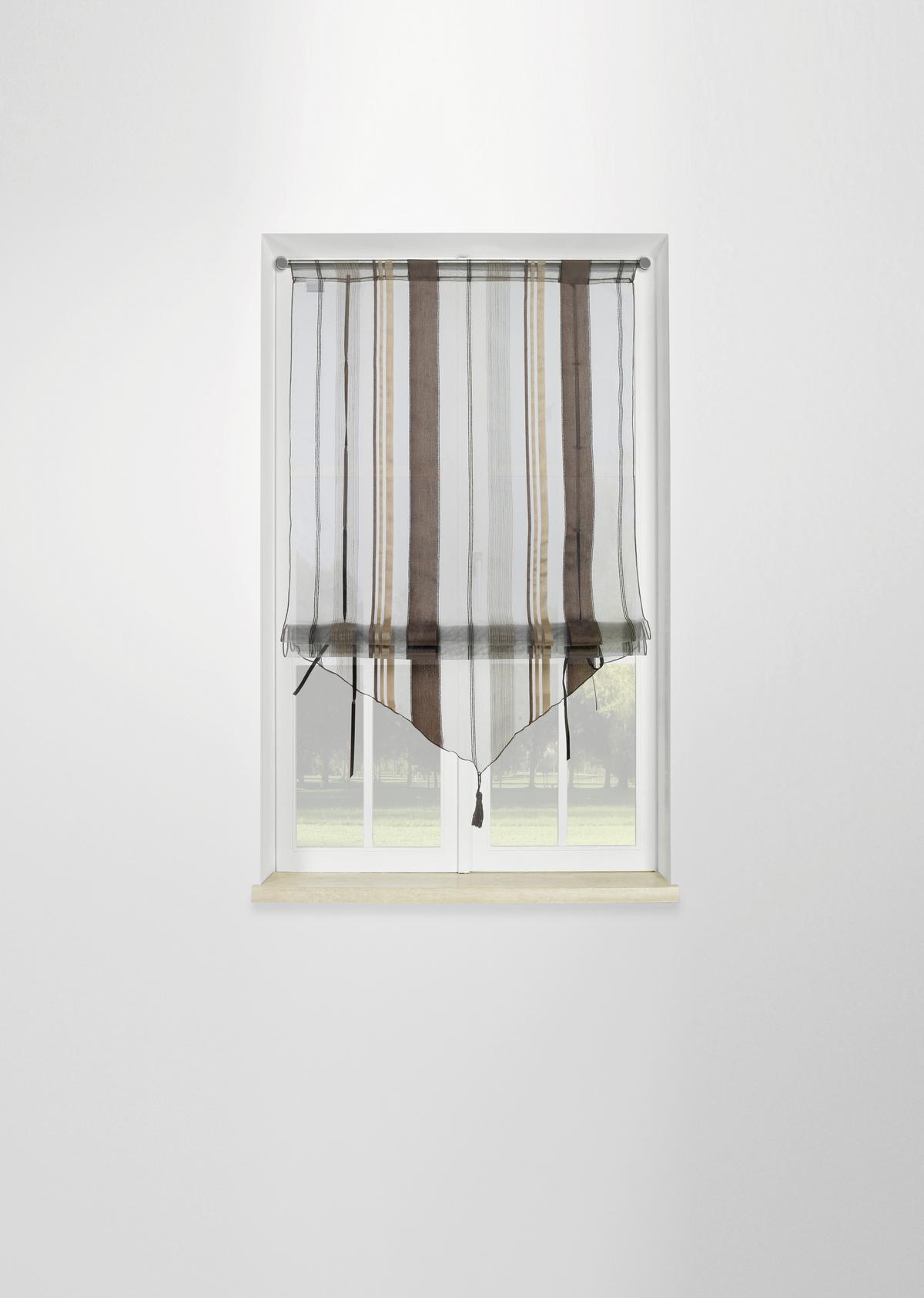 Készfüggöny Milou - barna/Pezsgő, Konventionell, textil (60/140cm) - Ondega