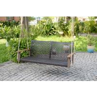 Gartenbank Echtholz/stahl Hängend 2-Sitzer Cuneo - Braun/Grau, Basics, Holz/Kunststoff (120/79/57cm) - Gardenson