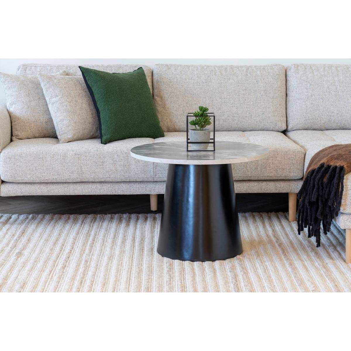 Couchtisch Brito Greige B: 60cm - Greige/Schwarz, Design, Holzwerkstoff (60/60/45cm) - MID.YOU