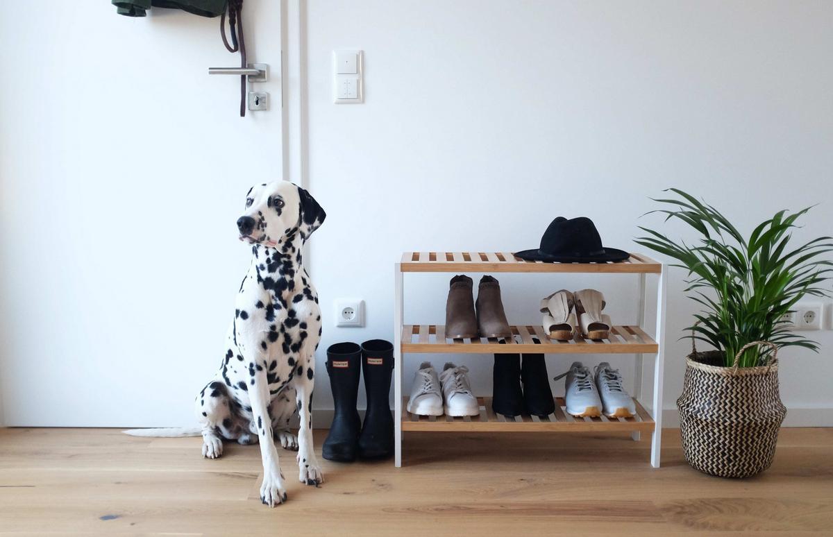 Schuhregal Bambus Bxhxt: 70x26x54 Cm,3 Ablagen - Naturfarben/Weiß, Basics, Holz/Holzwerkstoff (70/26/54cm) - Zeller Present