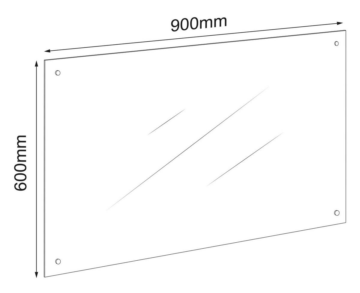 KÜCHENRÜCKWAND Klarglas B: 90cm - Klar, Trend, Glas (90/60cm) - MID.YOU