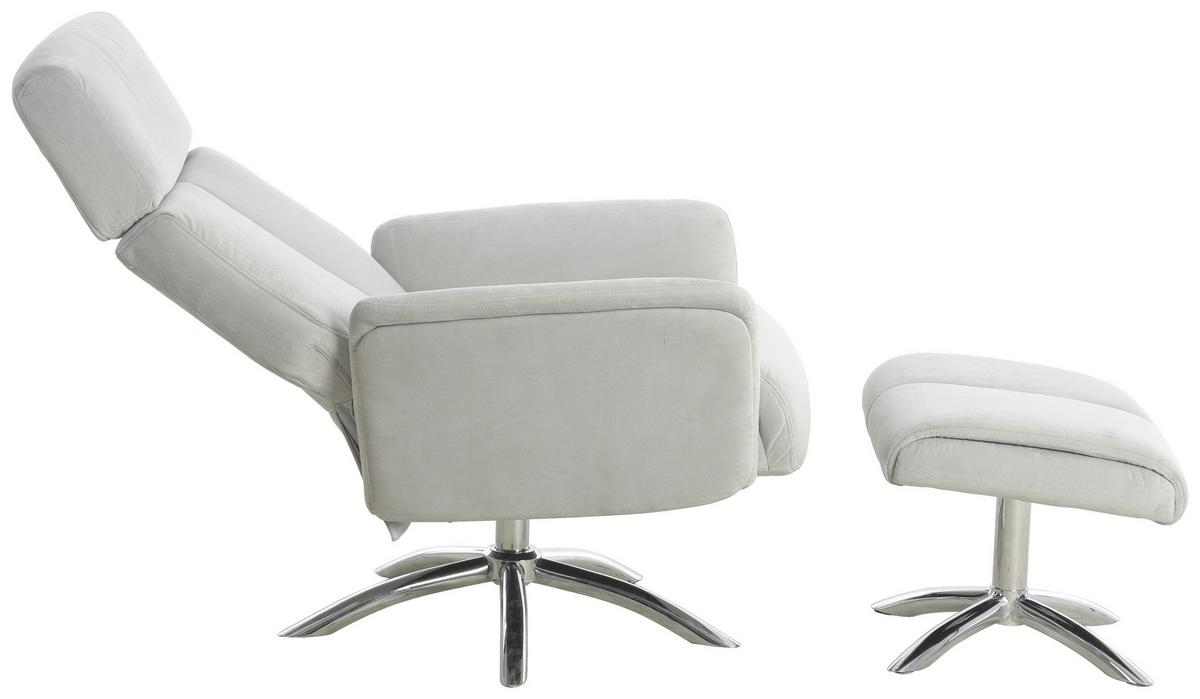 Relaxsesselset Betty - Chromfarben/Grau, MODERN, Textil (72/103.5/88cm) - P & B
