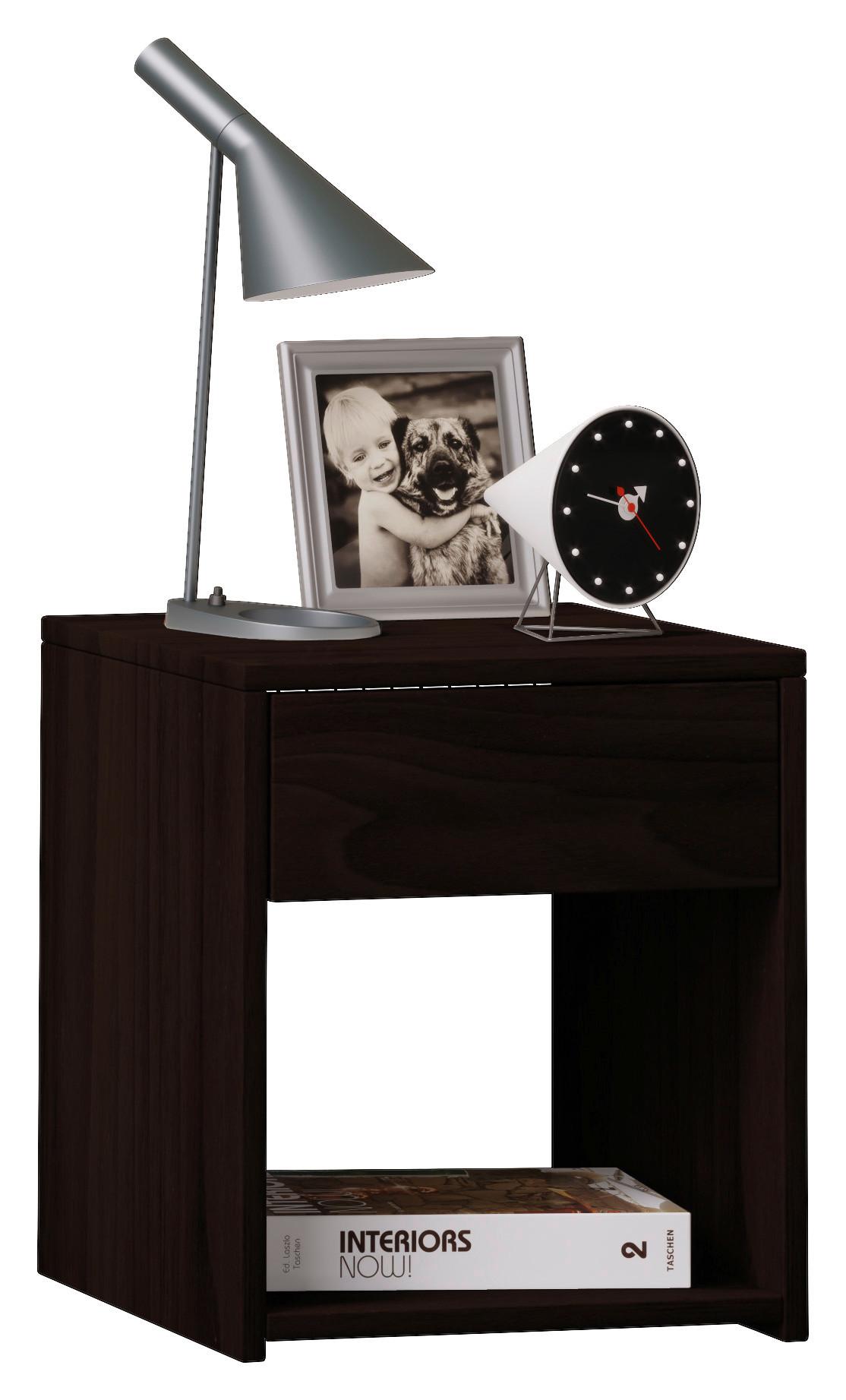 Nachtkästchen Wallnussfarben H: 40cm Sledo Mini