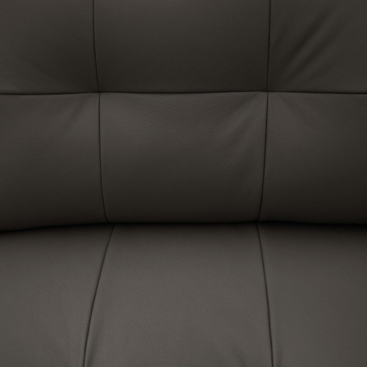 Ecksofa Nordic Dunkelbraun S: 168x238 cm - Dunkelbraun/Buchefarben, Design, Leder/Textil (168/238cm) - Livetastic