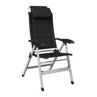 ZÁHRADNÁ STOLIČKA GERI - čierna/strieborná, Basics, kov/textil (74/117/60cm)