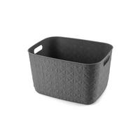 úložný košík SOFTEX L - tmavosivá, Basics, plast (38/22/29cm) - Curver