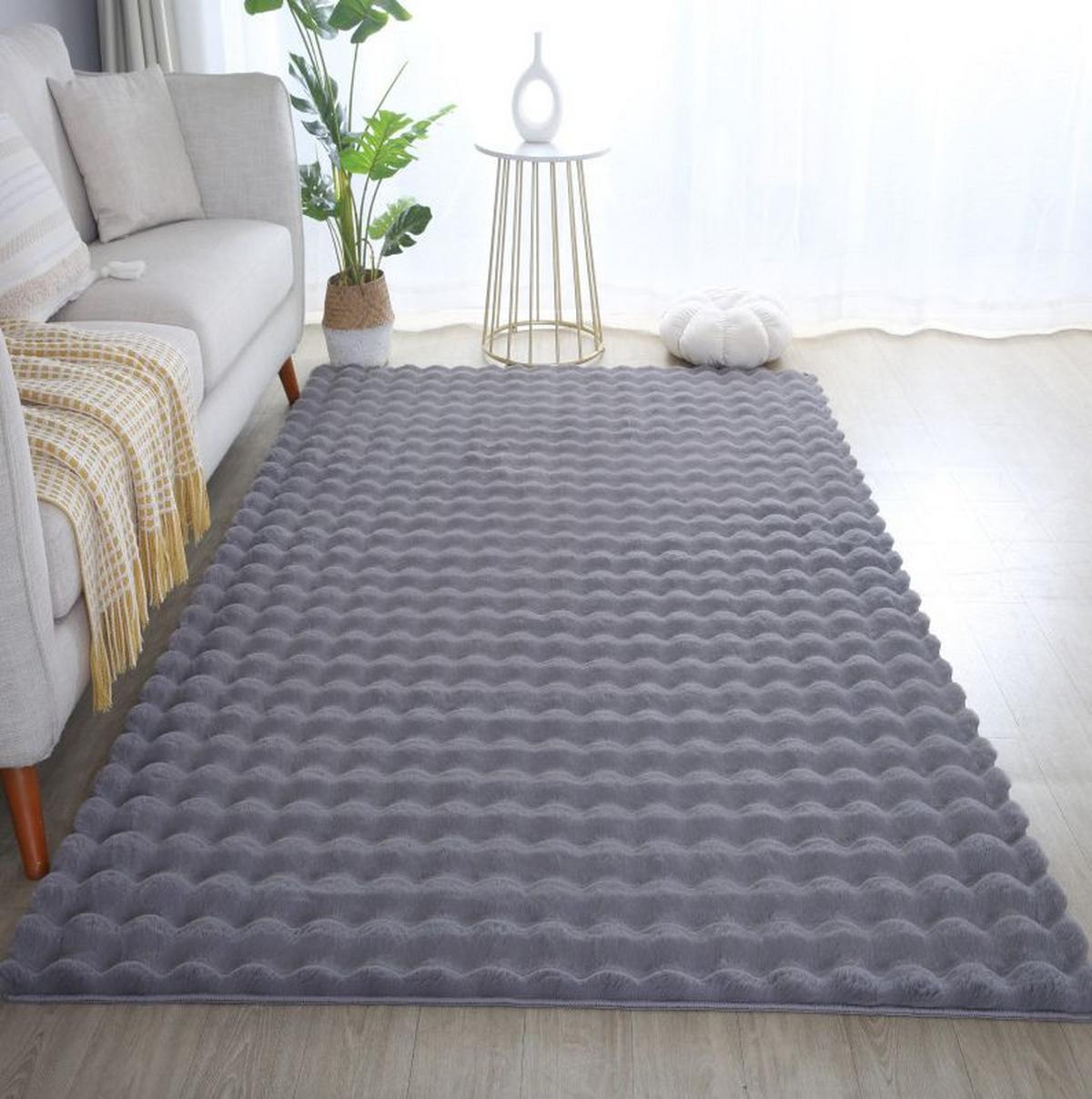 Koberec z umelej kožušiny 140x200 cm tmavosivý - sivá, Basics, textil (140/200cm) - Novel